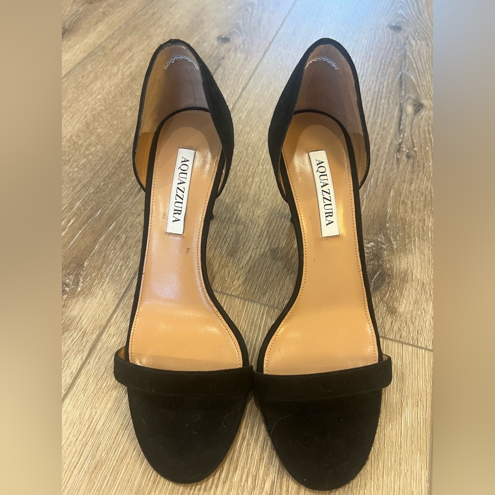 Aquazzura Black Heeled Sandals